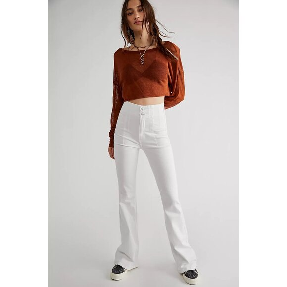 We The Free Denim - We The Free Jayde Flare High Rise Jeans White Size 27